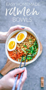 Easy Homemade Ramen Bowls Recipe Homemade Ramen Vegetarian Ramen Recipe Vegetarian Ramen