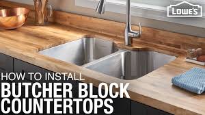 how to install butcher block