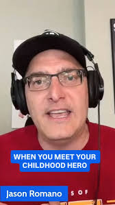 When you meet your childhood hero…, Have you tuned into our latest podcast  episode with @jasonromano ?, Jason Romano spent 17 years at ESPN, producing  for SportsCenter, NFL Countdown, and College ...