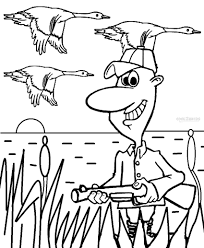 Duck Hunting Coloring Pages