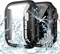 Amazon.com: Goton Waterproof Case Compatible with Apple Watch 44mm SE (2nd  Gen) Series 6 5 4 with Tempered Glass Screen Protector, iWatch Full  Protective Hard PC Bumper Case Face Cover for Men