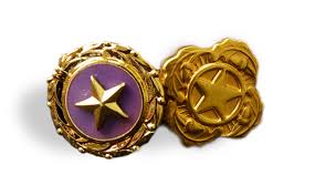 3/16 double gold star device. Gold Star Lapel Buttons Military Com