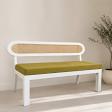 Elegant Handcrafted Cane Wooden Bench product image