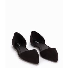 Black And White Pointed Toe Flats Nly Shoes Pointy Toe Ballerina Found On Polyvore Featuring Shoes Flats Black Everyday Shoes Wo Black Ballet Shoes Black Pointed Toe Flats Black Flats Shoes
