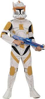 Clone trooper commander fox's helmet 2. Amazon Com Rubies Star Wars Clone Wars Child S Clone Trooper Commander Cody Costume And Mask Large Toys Games