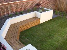 How to build a raised garden bed with sleepers gardening. Built In Seating Garden Seating Area Backyard Outdoor Gardens Design