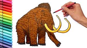 The best collection of prehistoric coloring books for kids ever! Drawing And Coloring A Mammoth How To Draw Prehistoric Animals Color Pages For Childrens Youtube