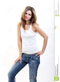 You would say ich trage kleidung but not ich trage bekleidung. Brunettefrau In Den Vulgaren Jeans Stockbild Bild Von Jeans Vulgaren 13093269
