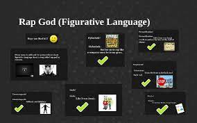 Figurative languages are words and expressions used in poems and songs to convey various meanings and interpretations from the literal meaning. Rap God Figurative Language By Sahil Nar