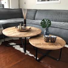 Couchtisch Set Lotte Mangoholz 2er Set 2 Tage Lieferzeit In 2020 Coffee Table Modern Living Room Table Mango Wood Coffee Table