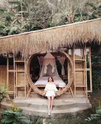 Balilayin Eco Bamboo Mysty Jungle And Waterfall Huts For Rent In Tabanan Bali Indonesia Bamboo House Design Tropical Architecture Bali Huts