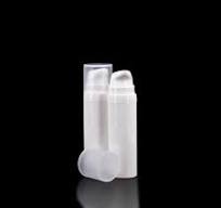 Pure 15 ML White PP Airless Bottle with Frosted Cap