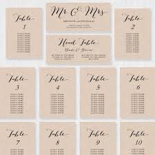 wedding seating chart template printable seating chart