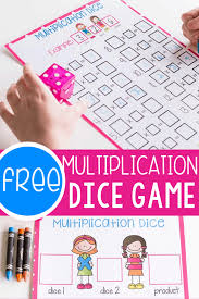 The printable multiplication games in this pack are designed to; Free Printable Multiplication Dice Activity