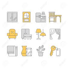 Discover (and save!) your own pins on pinterest Vector Set Of Modern Flat Line Icons For Interior Design Website Royalty Free Cliparts Vectors And Stock Illustration Image 68886696