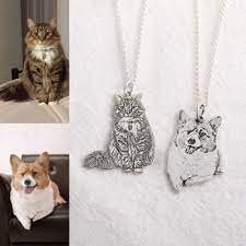 The pendant can be made to any kind of pet or even human's face! Personalized Pet Memorial Photo Necklace Getnamenecklace