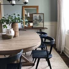 Benchwright Round Pedestal Extending Dining Table Gray Wash 48 72 L Pottery Bar Pedestal Dining Table Beautiful Dining Rooms Round Extendable Dining Table