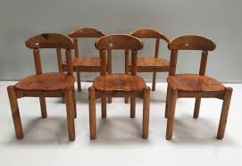 For Sale Set Of 5 Pine Dining Chairs By Rainer Daumiller For Hirtshals Savvaerk 1980s Vntg Vintage In 2020 Pine Dining Chairs Dining Chairs Wood Dining Chairs