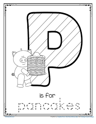 Pancake Day 2020 February 25th Free Letter P Trace And Color Printable Letter P Activities Kindergarten Reading Worksheets Letter P