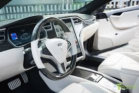 Tesla Gloss Carbon Fiber Steering Wheel Tsportline Com Tesla Model S X 3 Accessories Tesla Model S Tesla Model Tesla Car