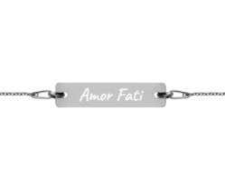 Amor Fati Bar Chain Bracelet Love Your Fate Bracelet Latin Etsy In 2020 Chain Bracelet Silver Bars Jewelry Quotes