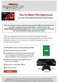 Check spelling or type a new query. Gamestop Is Pushing Its Credit Card With Preapproved Email Offers And In Store Associates Venturebeat