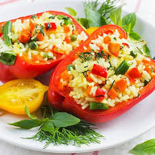 Poivrons Farcis A La Viande Hachee Metro Recipe Stuffed Peppers Vegetarian Recipes Easy Vegetarian Recipes
