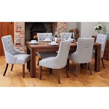 For narrow space, people mostly prefer having a rectangular or an extending dining table. Mayan Walnut Furniture 150cm Dining Table Six Narrow Back Dining Chair Set Fusion Furniture Store