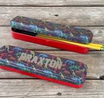 School Student Tin Pencil Box Stationery Gift Customized Printing Tinplate  Pencil Case