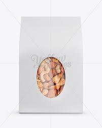 Download Paper Bag W Window Mockup Front View In Pouch Mockups On Yellow Images Object Mockups