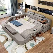 cloth bed tatami bed fabric bed 1 m 8 double bed modern minimalist multifunctional bed master bedroom storage bed furniture design bed design modern modern bed
