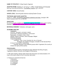 Name Of Strategy H Map Graphic Organizer Adapted From