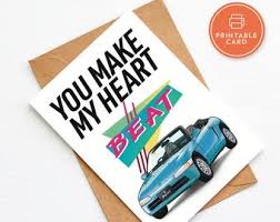 A vintage style card for the fella in your life! Card For Car Guy Etsy