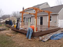 Mark lohman, deck ideas that work, the taunton press. Yardley Pa Composite Deck Building With Railing Pergola