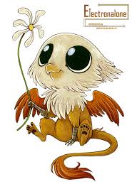 Render Fantastique Renders Griffon Chimere Kawaii Cute Mignon Assis Fleur Dessin Kawaii Dessins Mignons Dessin Pixar