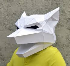 Make Your Own Geometric Animal Mask Geometric Animals Animal Masks Paper Animals