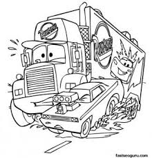 Mack Car 2 Printbale Coloring Pages Disney Characters Printable Coloring Pages For Kid Monster Truck Coloring Pages Disney Coloring Pages Cool Coloring Pages