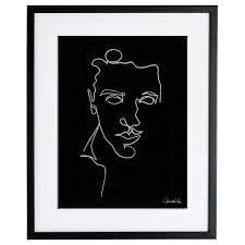 Black And White Line Drawing Background Minimalist Portrait Of A Young Man White Line On Black Background Jean Cocteau Inspired Mini Black And White Artwork Background Drawing Colorful Backgrounds