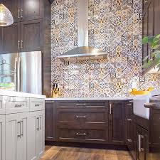 Santa Monica Warm Deco 4x12 Ceramic Tile In 2021 Unique Kitchen Backsplash Colorful Kitchen Backsplash Mexican Tile Kitchen