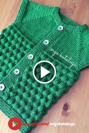 Bonbon Bebek Yelegi Orgu Modelleri Knit Baby Vest Baby Knitting Patterns Orgu Bebek Yelek