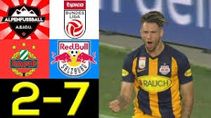 The match is a part of the bundesliga, championship round. Sk Rapid Wien Red Bull Salzburg 2 7 Alle Tore Und Highlights Youtube