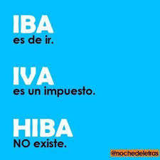 Iba Iva O Hiba Spanish 3 Pinterest Palabras De Ortografia Ortografia Palabras En Espanol