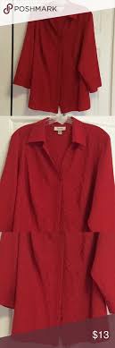 Beautiful Red Blouse From Dress Barn Red Blouses Clothes Design Fashion Design