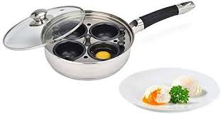 Amazon Com Egg Poacher Pan Set Stainless Steel Frying Pan With 4 Nonstick Large Egg Cups Silicone Handle Glass Egg Poacher Pan Egg Poacher Egg Poacher Cups