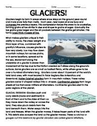 Save yourself the time and toil it takes to create worksheets from scratch by taking advantage of canva's. What Are Glaciers Non Fiction Reading Review Application Questions Earth Science Lessons Science Teaching Resources Secondary Science Lessons