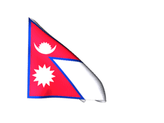 Karminrot ist die nepalesische nationalfarbe. Flagge Nepal Animierte Gif Gif Animation