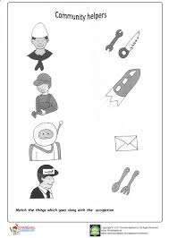 (part 1) large 3 part cards, which one is different, what need more freebies? Community Helpers Worksheet Preschoolplanet