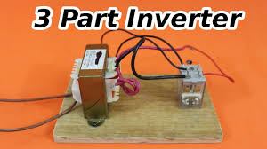 A 12vdc to 120vac sine wave inverter using a 555 timer in astable mode to get a dc pulse frequency to 60hz then with a primary transformer to convert the pulsating dc to ac and finally to a secondary transformer to boost the voltage to approximately 120. 12 Vdc To 120 Vac Inverter With 3 Components Youtube