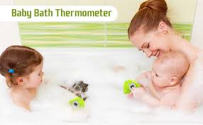 Overheating and fevers in babies are considered to be around 100.4 degrees fahrenheit (38 degrees celsius) or above. Amazon Com Mothermed Baby Bath Thermometer And Floating Bath Toy Bathtub Safety Temperature Thermometer Green Fish Only For Fahrenheit Industrial Scientific