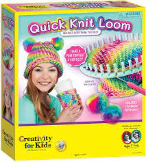 Amazon Com Creativity For Kids Quick Knit Loom Make Your Own Pom Pom Hat And Accessories For Beginners Packaging May Vary Toys Games
